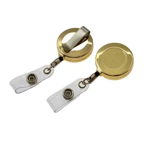 Retractable ID Holder Gold Badge Reel