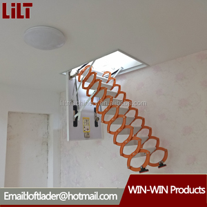 Hogar escalera de aluminio escalera telescópica, espesa <span class=keywords><strong>el</strong></span> ático escaleras - Product Image 2