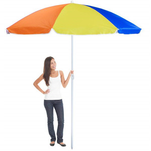 Logo personalizzato colore arcobaleno promozione ombrello da sole su misura all'aperto grande ombrellone da spiaggia per la sabbia - Product Image 3