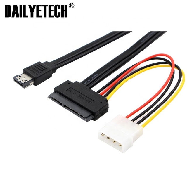ESATA Power ESATA Combo to SATA 22pin & IDE 4pin 5V 12V for 3.5" 2.5" Hard Disk Data Cable