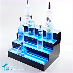 Botella de cerveza botella de vino de acrílico 4 niveles de <span class=keywords><strong>ciroc</strong></span> led vitrina para tabla de la barra superior - Product Image 1