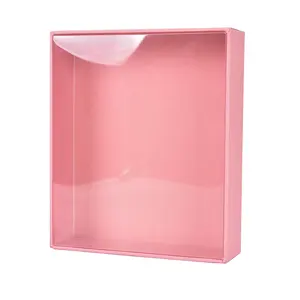 Voir à travers la présentation cosmétique carrée pâtisserie gâteau écharpe cravate pinces à cheveux biscuit bonbons emballage sucré boîte-cadeau avec couvercle en pvc transparent