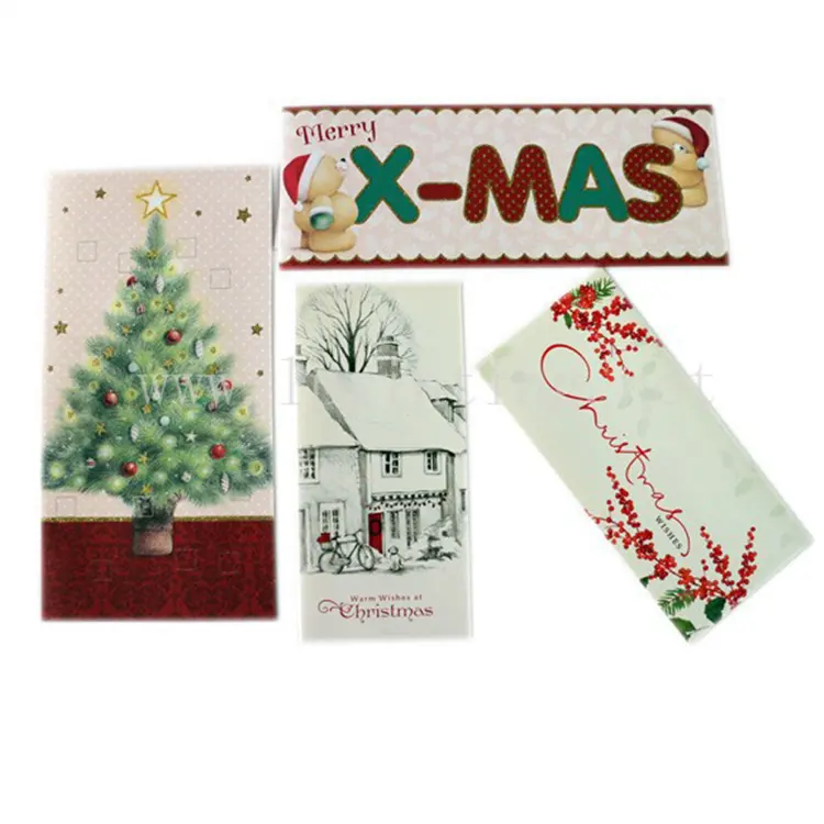 Compañía de impresión profesional haciendo a mano tarjetas de felicitación de Navidad