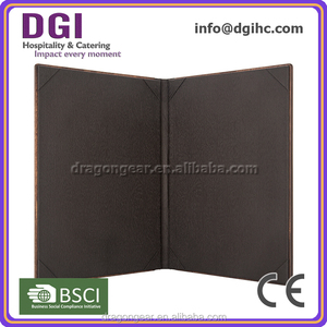 Colorido por encargo cortar de madera de caucho madera cuero carpeta Menú para <span class=keywords><strong>el</strong></span> <span class=keywords><strong>restaurante</strong></span> y cafetería - Product Image 6