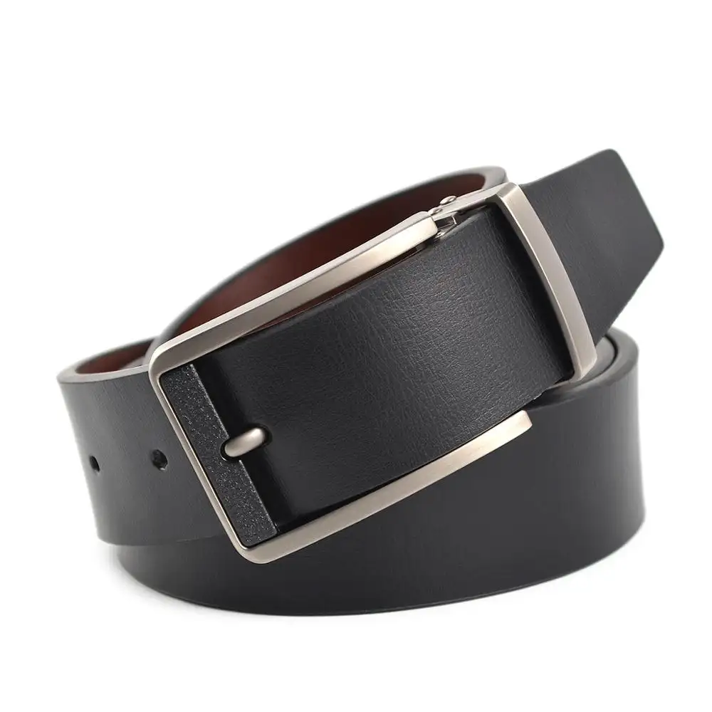 Wholesale New bestseller High quality custom leather belt genuine fashion pure leather man belt with single prong buckle