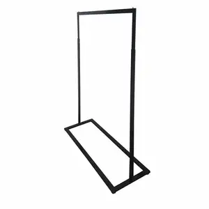 Boutique Slim Rack with Square Base Heavy Duty Garment Clothes Clothing Rail