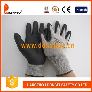 Nylon and spandex coated black high technology's off <span class=keywords><strong>foam</strong></span> nitrile on Palm gloves-DNN712 - Product Image 1