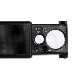 Mini Draagbare 30x <span class=keywords><strong>60x</strong></span> Led Vergrootglas Zakformaat Vierkant Verlicht Acryl Vergrootglas Voor Reparaties Aanpasbaar Oem - Product Image 4