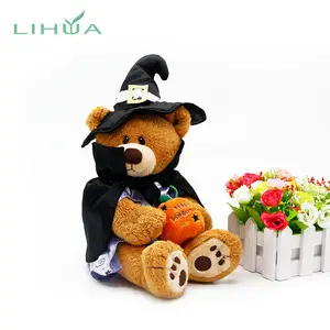 Groothandel Leuke Halloween Geel Teddyberen Speelgoed Foto 'S