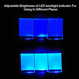 Topshine EU 4 Gang Trắng Glass Bảng Điều Chỉnh Cảm Ứng Điện Dung Cảm Biến Chuyển Mạch Làm Việc Như Trên Off Chuyển Đổi Với Có Thể Điều Chỉnh <span class=keywords><strong>LED</strong></span> Trở Lại Ánh Sáng - Product Image 4