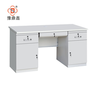 Bureau de travail individuel personnalisé pour ordinateur, table de travail fermée avec 2 tiroirs et 2 portes
