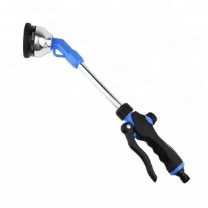 Garden Lawn Hose Nozzle Spray Wand with 9 Adjustable High Pressure Water Patterns Telescopic Watering Wand