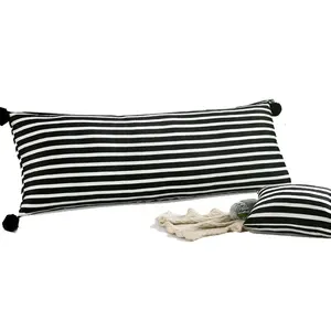 Cheersee weicher Samt 21*54 Zoll benutzer definierte Druck Zebra weiß und schwarz lange Körper Kissen bezug für das Bett