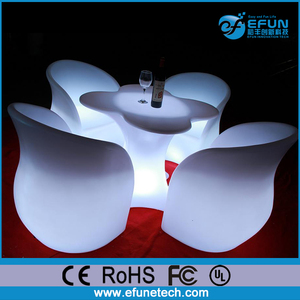 Batería recargable de la batería cambio del color del led discoteca mesa de café, plástico acrílico llevó mesas de bar - Product Image 1