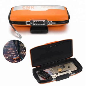 Coffre-fort numérique combiné 13x4, boîte <span class=keywords><strong>de</strong></span> rangement pour téléphone Portable, pour carte <span class=keywords><strong>de</strong></span> gymnastique, monnaie avec câble <span class=keywords><strong>de</strong></span> fixation en acier, coffre-fort Portable - Product Image 3