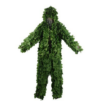 2019 г., 3d-костюм Ghillie с капюшоном и зелеными листьями