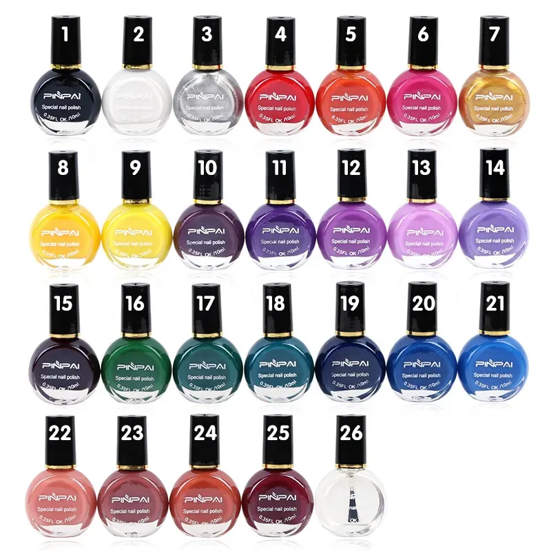 10ml nagellack stempel polnischen 26 farben optional für stanzen nail art lack polnischen