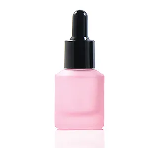 Fuyun Maaien 1 Stuks 15Ml Cosmetische Verpakking Serum Druppelaar Fles 30Ml Roze Etherische Olie Druppelaar Fles Met Zwarte Druppelaar