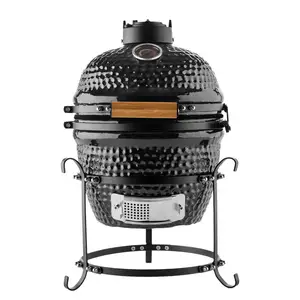 2021 furniture convenient and flexible kamado ceramic charcoal oven outdoors camping pizza oven wood fired