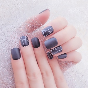 Mode <span class=keywords><strong>Mat</strong></span> 3D Dépoli <span class=keywords><strong>Faux</strong></span> Couverture Complète Ongles Conseils Ongles Artificiels Pour La Mariée Fête Porter - Product Image 1