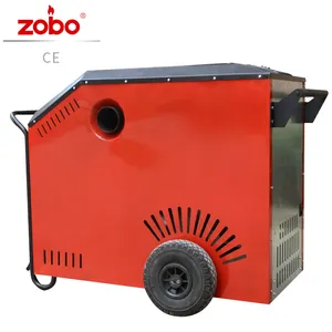 ZOBO อากาศร้อนการตรวจสอบไฟฟังก์ชั่นอัตโนมัติ50KW ชีวมวลไม้เม็ดเตาฮีตเตอร์กับปล่องไฟ