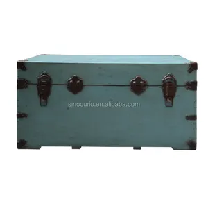 wholesale furniture china antique wooden trunk box style coffee table