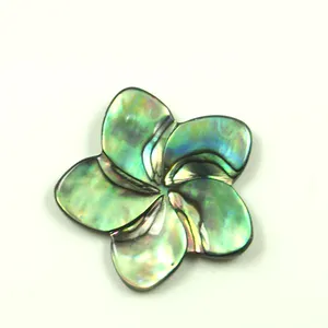 Natural Green Abalone Shell Beads Flower Pearl Flower Pendant