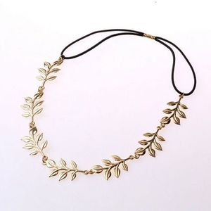 Gioiello <span class=keywords><strong>per</strong></span> <span class=keywords><strong>Capelli</strong></span> da Donna Semplice, Catena <span class=keywords><strong>per</strong></span> Testa a Forma di Foglia in Metallo - Product Image 3