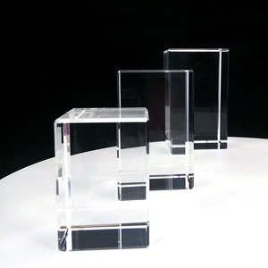 3D 레이저 조각을위한 다른 모양의 HBL 하이 퀄리티 빈 크리스탈 블록 큐브