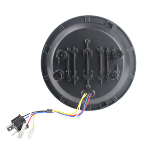 ไฟหน้า LED 7นิ้วพร้อมแหวนรัศมีสีเหลืองอำพัน,สัญญาณไฟเลี้ยวสำหรับ Jeep Wrangler JK Lada <span class=keywords><strong>Niva</strong></span> 4X4 Suzuki Samurai มอเตอร์ไซค์ - Product Image 4