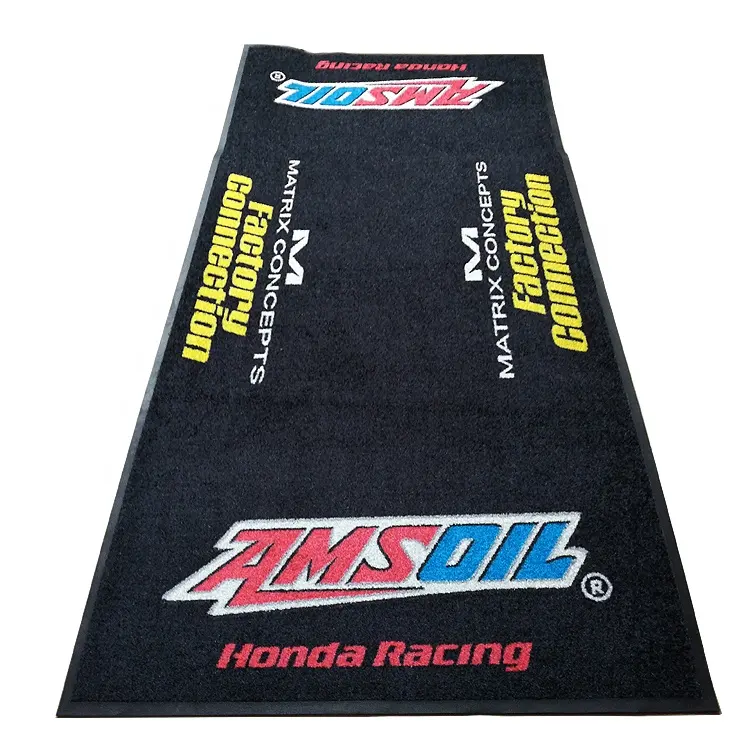 Machine lavable support en caoutchouc nitrile sol moteur logo tapis pour moto