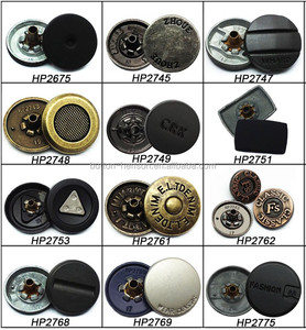 Bouton-pression en métal plat sans nickel, couleur tendance, logo personnalisé, pression en alliage de zinc avec techniques de placage - Product Image 3
