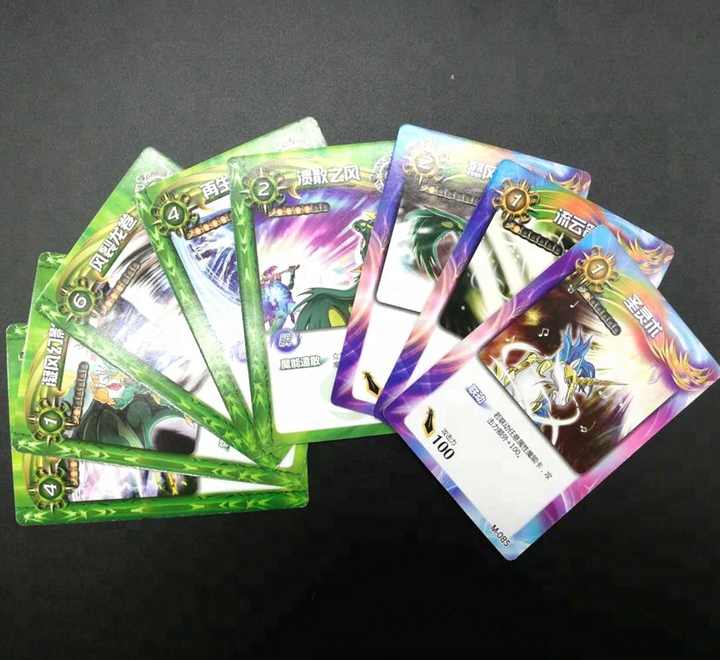 Benutzer definierter Druck Selteneffekt-Folien-Booster-Verpackungs spiel Plastik karten Benutzer definierte Logo-Sammel karte