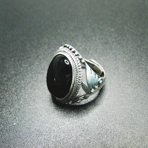 Ingrosso 925 Sterling Silver di alta qualità nero gioiello di pietra preziosa nero <span class=keywords><strong>onice</strong></span> anello di diamanti per <span class=keywords><strong>uomo</strong></span> - Product Image 6