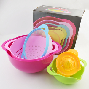 Juego de utensilios de cocina, cuenco de mezcla colorido, arcoíris, cesta de lavado de frutas y verduras, colador, exprimidor de limón, 5 uds., <span class=keywords><strong>2019</strong></span> - Product Image 1