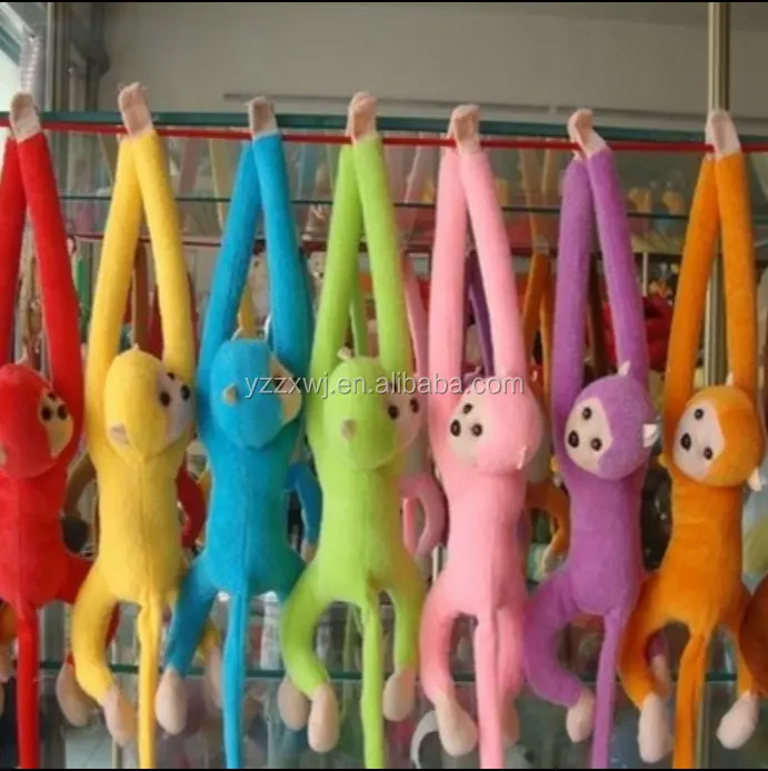 free sample long arm plush monkey toys 0.6usd/pcs for 50cm stuffed monkey toys in stock monkey voice toys for kids