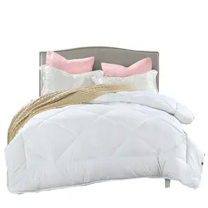 Four Season Queen Size Comforter Hotel <strong>Winter</strong> <strong>Quilt</strong> White Grid Bed Duvet Cotton <strong>Quilt</strong> - Product Image 1