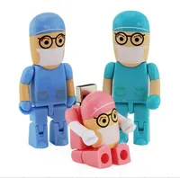 طبيب روبوت إبداعي, طبيب طباخ مهندس ممرضة البلاستيك PVC هدية U القرص