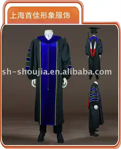 Kain Satin Akademis PHD Jubah Wisuda Tersedia