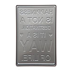 La felicità non è una destinazione è uno stile di vita-retrò retrò 3D in metallo Tin segno di targa dipinta di <span class=keywords><strong>arte</strong></span> <span class=keywords><strong>della</strong></span> decorazione <span class=keywords><strong>della</strong></span> parete - Product Image 3