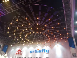 dmx led 3D lighting disco ball kinetic diamond led lifting ball Orbisfly Kinetic lighting