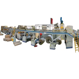 High quality paper board recycling line 3 5 7 ply corrugated cardboard production line equipment