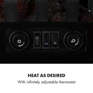 พาโนรามา3ด้านสีดำตกแต่งเปลวไฟผลเตาผิงไฟฟ้าขนาดใหญ่ - Product Image 6