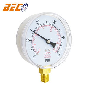 Beco medidor de pressão de ar 50psi, conexão inferior, medidor de pressão geral