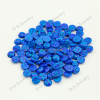Đá Quý Opal Lửa, Hạt Opal Xanh, Opal Tổng Hợp Tròn