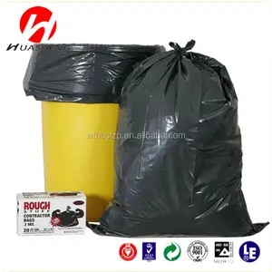 重型 42-55 加仑黑色承包商塑料垃圾垃圾袋