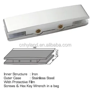 Cerniera superiore in acciaio inossidabile F112, accessori per porte in vetro tipo turchia OEM Hyland, raccordi patch per porte in vetro