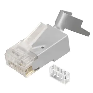 Free samples High speed utp ftp Copper shielded wait tail cat 7 modular plug rj45 8p8c connector