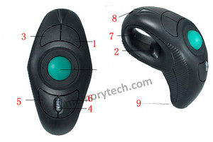 Khuyến Mại Không Dây Ngón Tay Cầm Tay Chuột Không Dây USB Chuột Chuột Trackball - Product Image 5