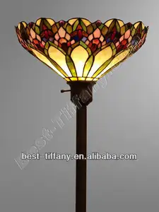Luminária luxuosa confortável estilo tiffany, lâmpada torchiere * flt065